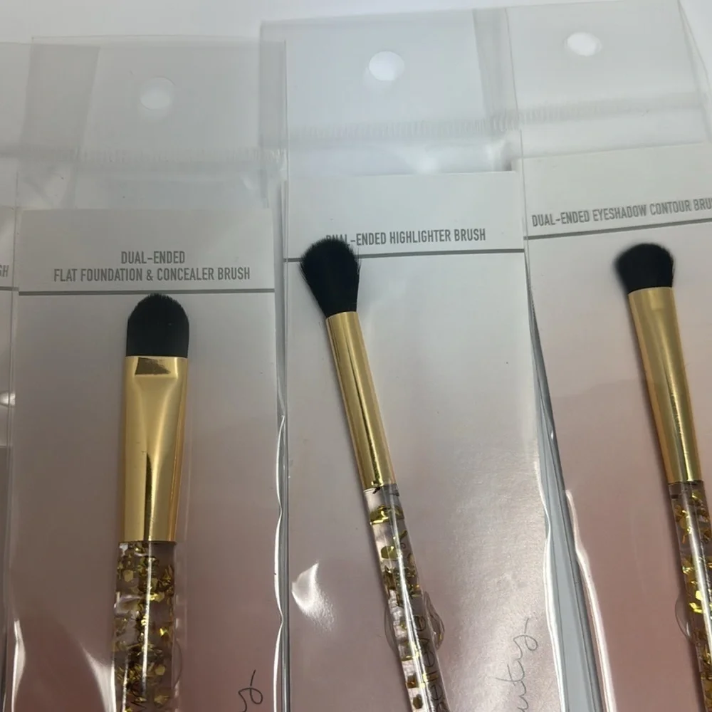 Believe beauty set of four new dual end makeup brushes brow, eyeliner eyeshadow